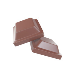 Chocolate bar. Cocoa sweets Helps to relax when eating. 3d render.