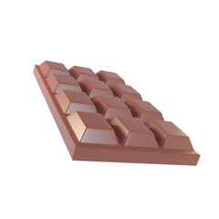 Chocolate bar. Cocoa sweets Helps to relax when eating. 3d render.