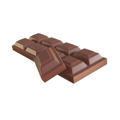 Chocolate bar. Cocoa sweets Helps to relax when eating. 3d render.