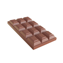 Chocolate bar. Cocoa sweets Helps to relax when eating. 3d render.