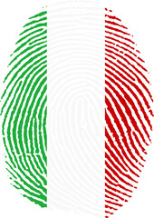 Illustration vectorisé de l'empreinte du drapeau de l'Italie