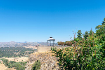 Fototapeta premium Ronda is located on a deep gorge where the river Tagus passes. Malaga. Andalusia. Spain. Europe. July 18, 2021 