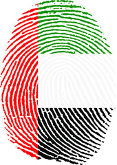 Illustration vectorisé d'une empreinte du drapeau des Émirats arabes unis - 500338571