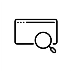 magnifying glass, search engine optimization icon. suitable for presentations, websites, and mobile applications.