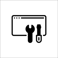 settings icon, suitable for use in presentations, websites, and mobile apps