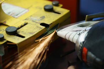 ice skate blade being sharpened