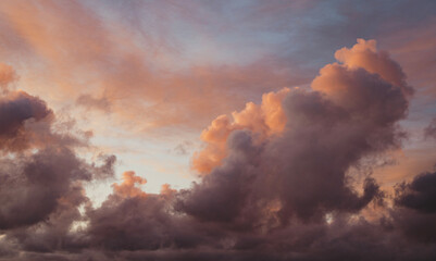 Fototapeta na wymiar Purple Clouds in California