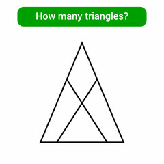 How many triangles? Mathematics education game.