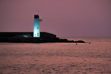 lighthouse at sunset