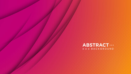 Modern abstract gradient orange and purple background concept with gold line and halftone decoration. Background with copy space