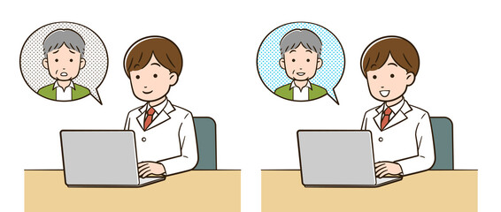 オンライン診療のイラスト
