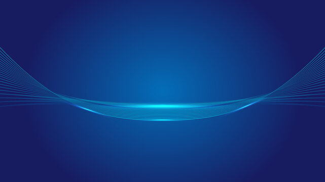 Blue curved lines abstract texture vector background