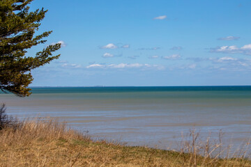 Fototapeta na wymiar Lake Michigan,the coast of Wisconsin