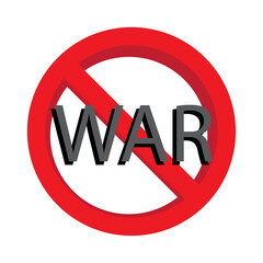 Stop war. War sign crossed. Sign forbidden. Peace symbol, no war concept. Vector illustration. stock image.