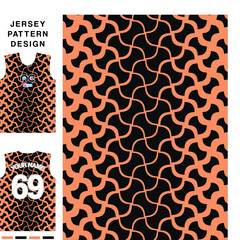 Abstract concept vector jersey pattern template for printing or sublimation sports uniforms football volleyball basketball e-sports cycling and fishing Free Vector.