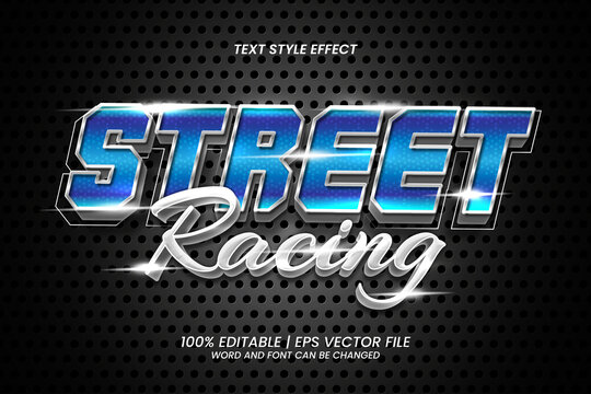 Street Racing Editable Text Effect