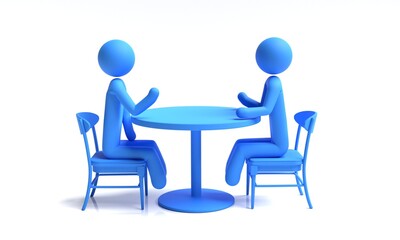 会話するピクトグラムイメージ3dcgイラスト