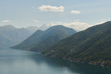 Obraz na płótnie Canvas beautiful bay of kotor in montenegro in summer