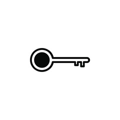 Key Solid Line Icon Vector Illustration Logo Template. Suitable For Many Purposes.