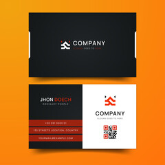 editable Stylish professional black red business card template