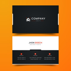 Stylish professional black red business card template