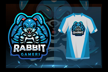 Rabbit mascot. esport logo design © REYYARTS