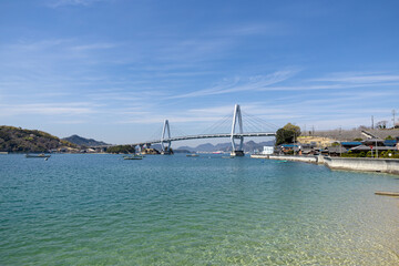 Obraz premium ゆめしま海道 弓削大橋（愛媛県上島町 弓削島と佐島）