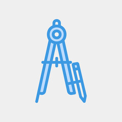 Compass icon in blue style, use for website mobile app presentation