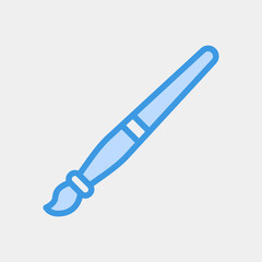 Brush icon in blue style, use for website mobile app presentation