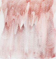 Watercolor stroke and spray on white paper , Abstract background by hand drawn brown color liquid drip