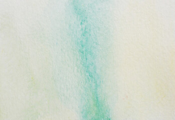 Color gradient from yellow to green on white surface , Illustration abstract and bright background from watercolor hand draw on paper