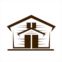 Barn logo icon Farm House emblem flat vector illustration 