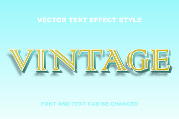 vintage retro classic 3d editable text effect font style template