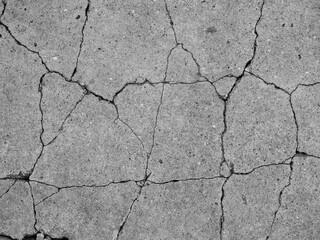 texture of gray concrete floor with crack