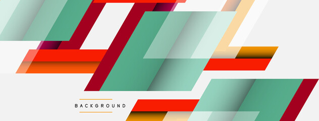 Vector background. Abstract overlapping color lines design with shadow effects. Illustration for wallpaper banner background or landing page