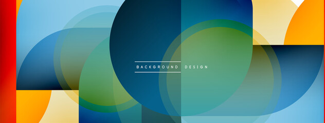 Creative geometric wallpaper. Minimal circle triangle and square line abstract background. Vector illustration for wallpaper banner background or landing page