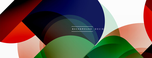 Round triangle shapes lines and circles. Geometric vector illustration for wallpaper banner background or landing page