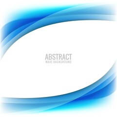 Blue creative business wave banner background