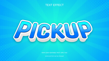 pickup blue color text effect