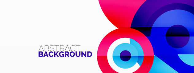 Rings and circles geometric abstract background for wallpaper, banner, backdrop