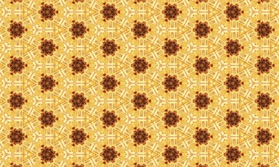 Digital textile design motif with geometrical seamless and ethnic style decoration for textile branding.