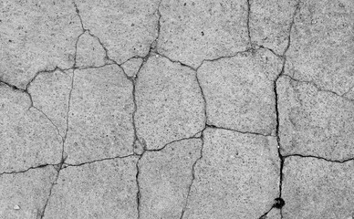 texture of concrete floor with crack