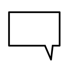 吹き出し　四角い　話す