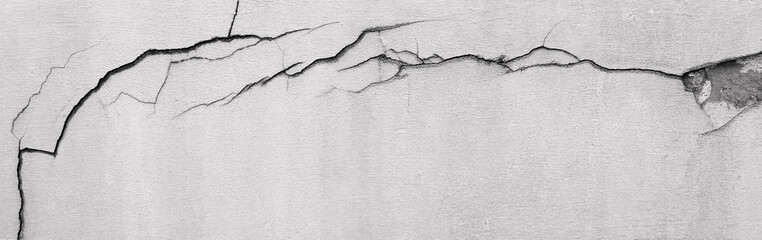 large crack white wall texture