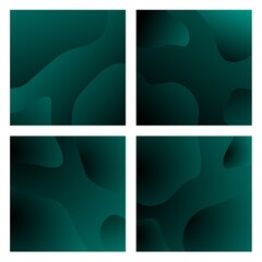 Abstract liquid background paper set. Bright trendy color contrast, fluid, flow forms. Can be used as banner, presentation, flyer, poster, web design, website, invitation