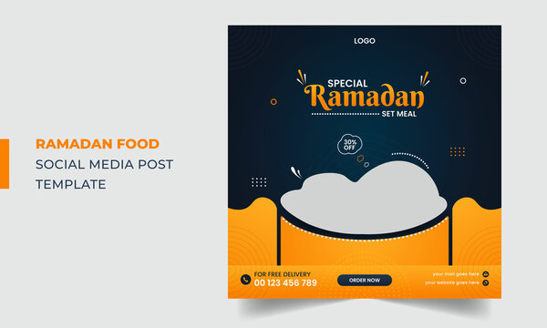 Ramadan Special Food Sale Social Media Post Design Template