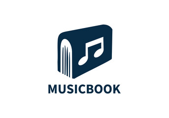 logo icon design music pianis book symbol template