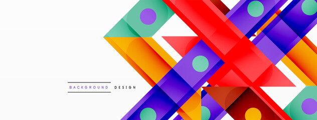 Bright colorful straight lines geometric abstract background. Trendy overlapping lines composition for wallpaper, banner, background or landing
