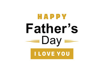 lettering father's day  logo symbol illustration.