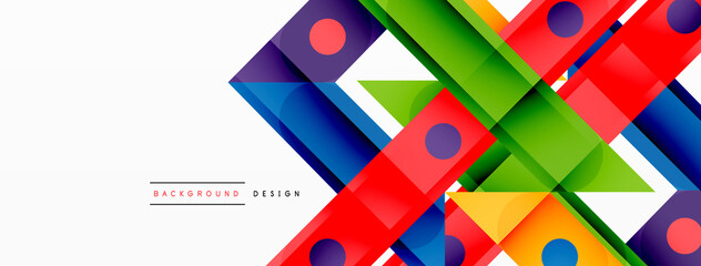 Bright colorful straight lines geometric abstract background. Trendy overlapping lines composition for wallpaper, banner, background or landing